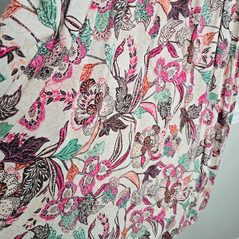 Old Navy Women Smocked Fit & Flare Cami Dress 2XL Floral Boho Summer Vacation - Picture 6 of 13